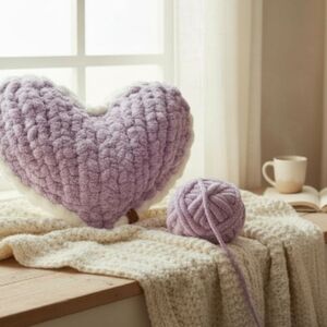 Enchanted Heart Pillow – Handmade Cozy Heart Cushion | Made to Order